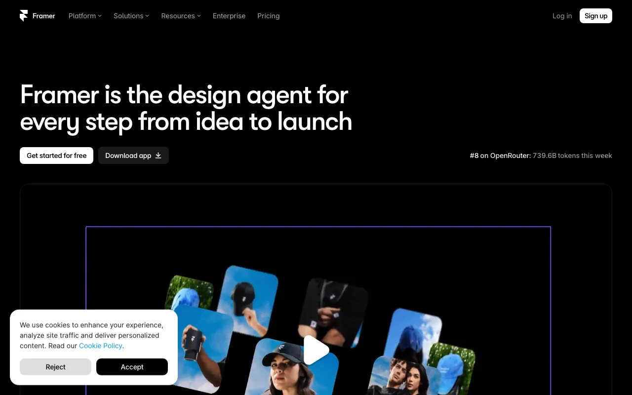 Framer homepage