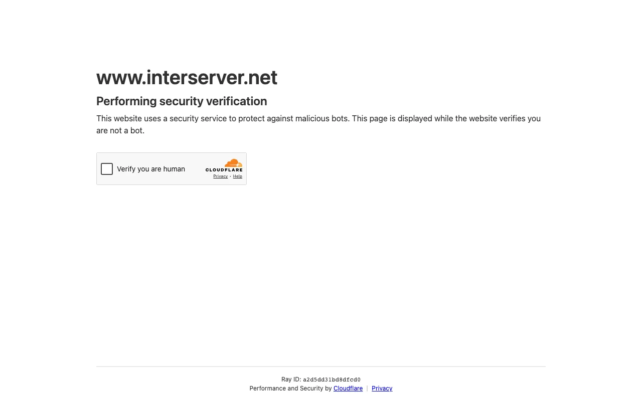 InterServer homepage