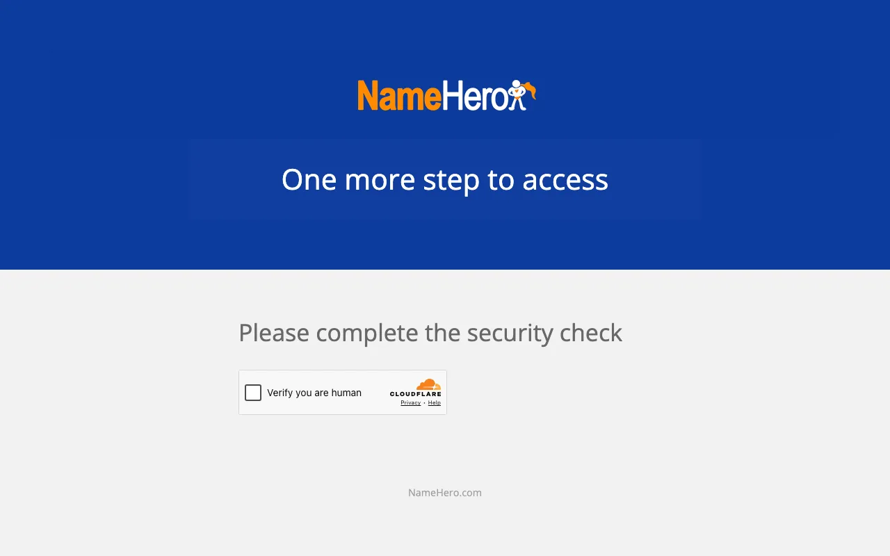 NameHero homepage