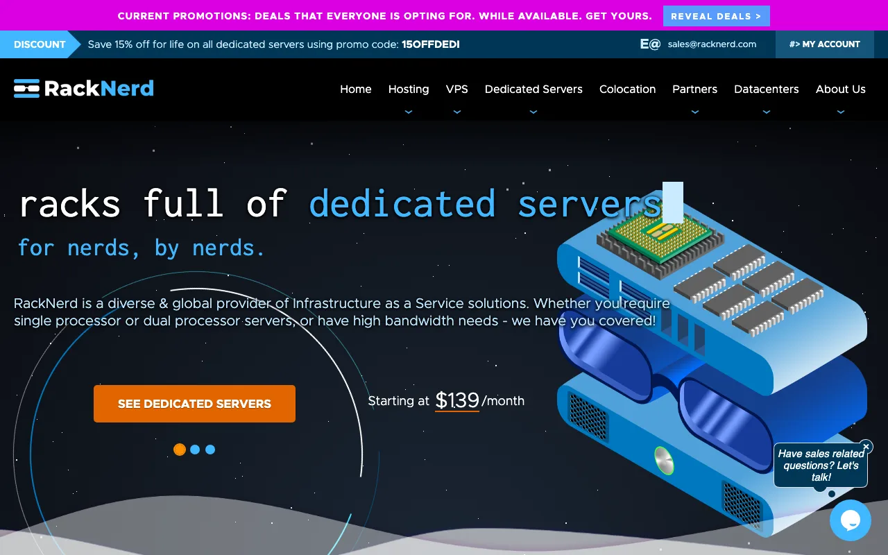 RackNerd homepage