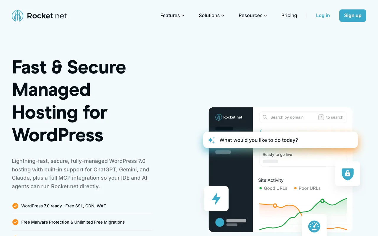 Rocket.net homepage