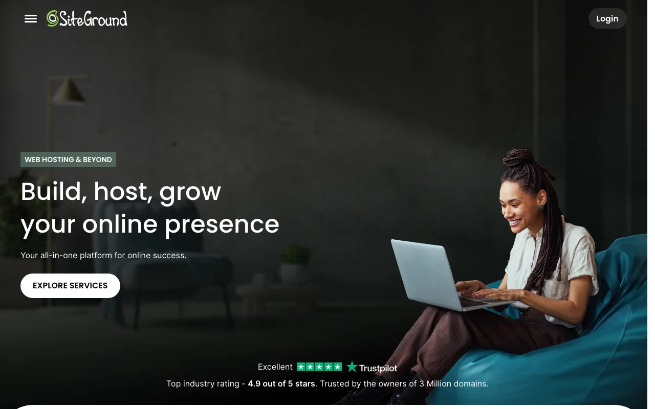 SiteGround homepage