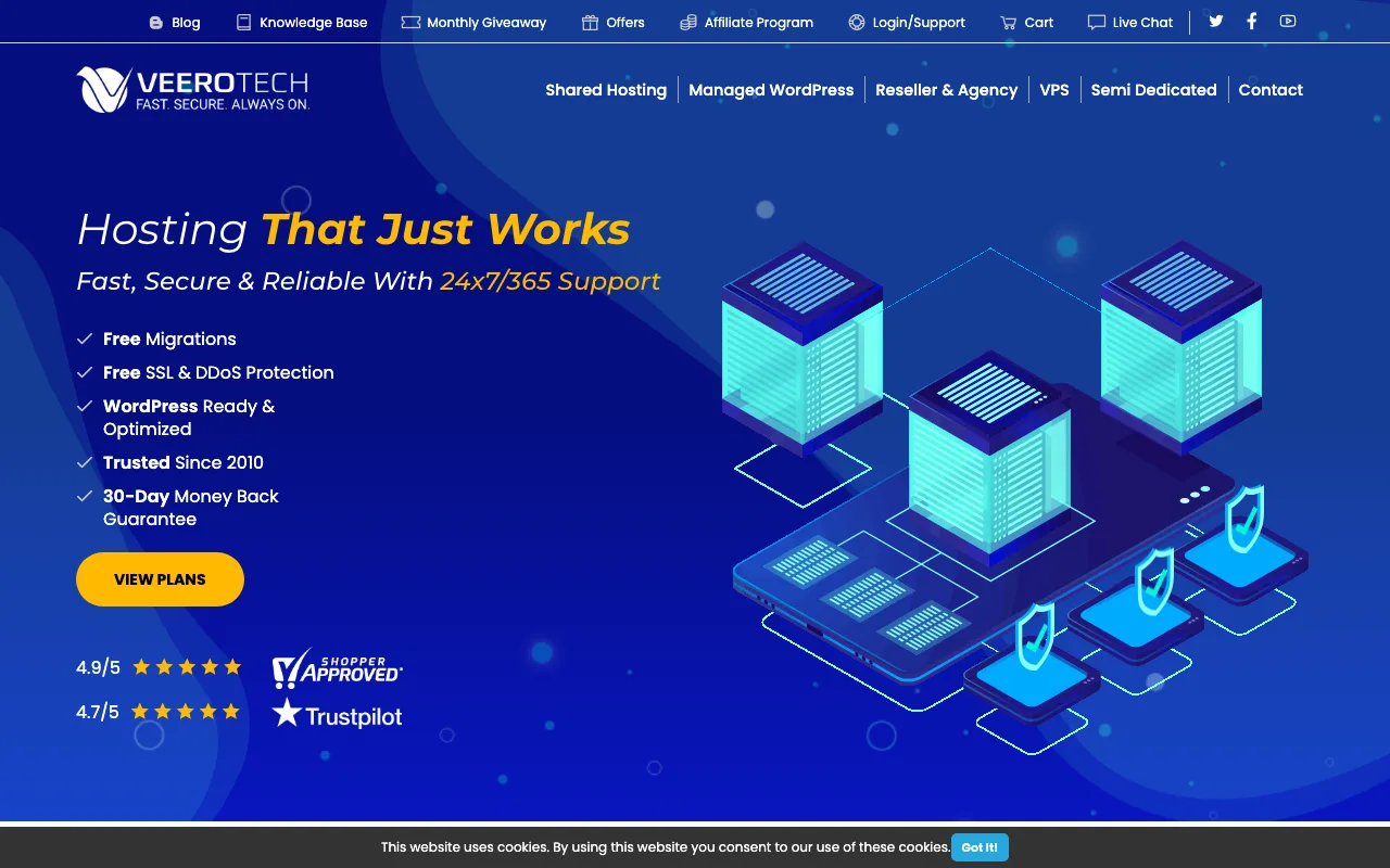 VeeroTech homepage