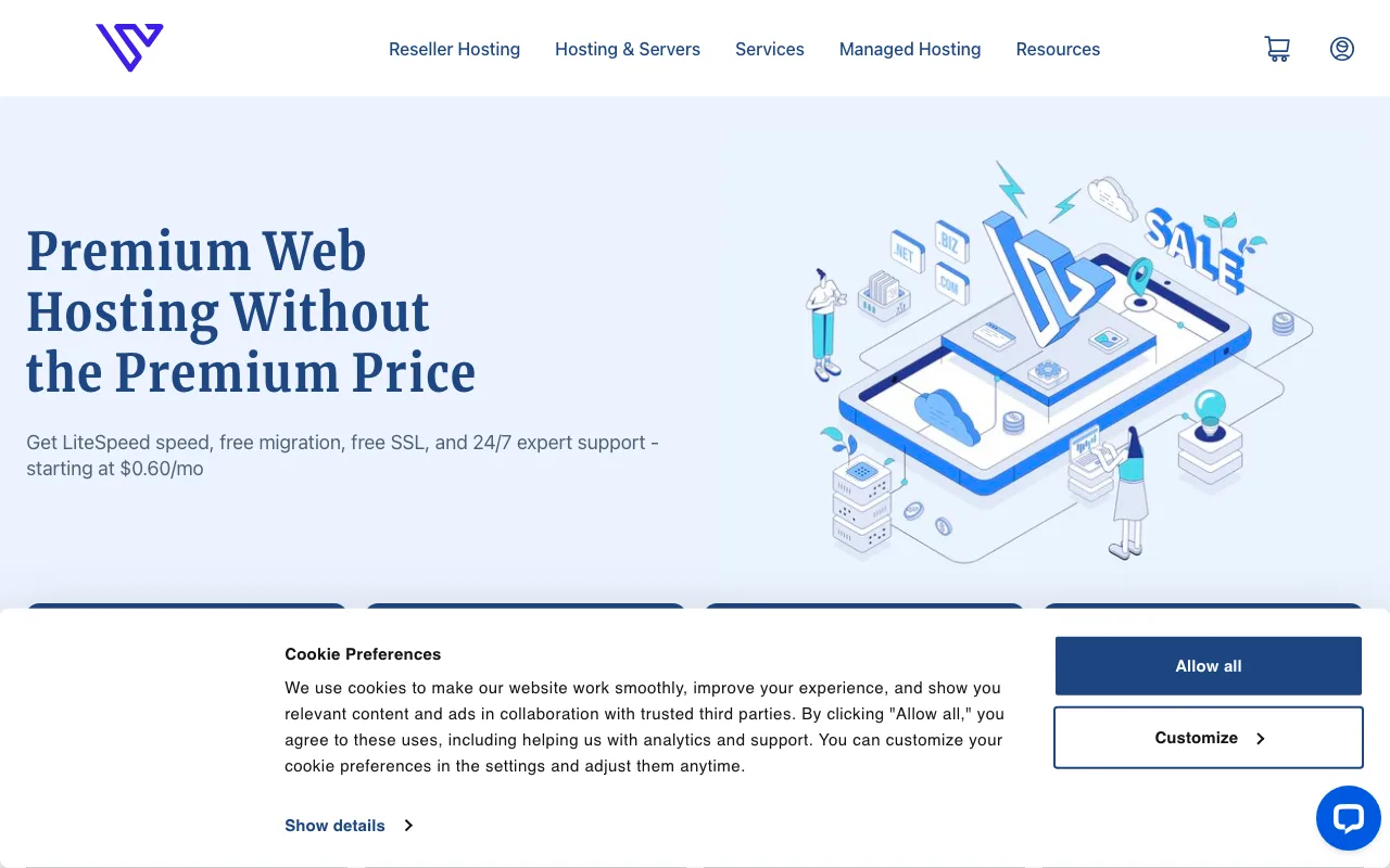 Verpex homepage