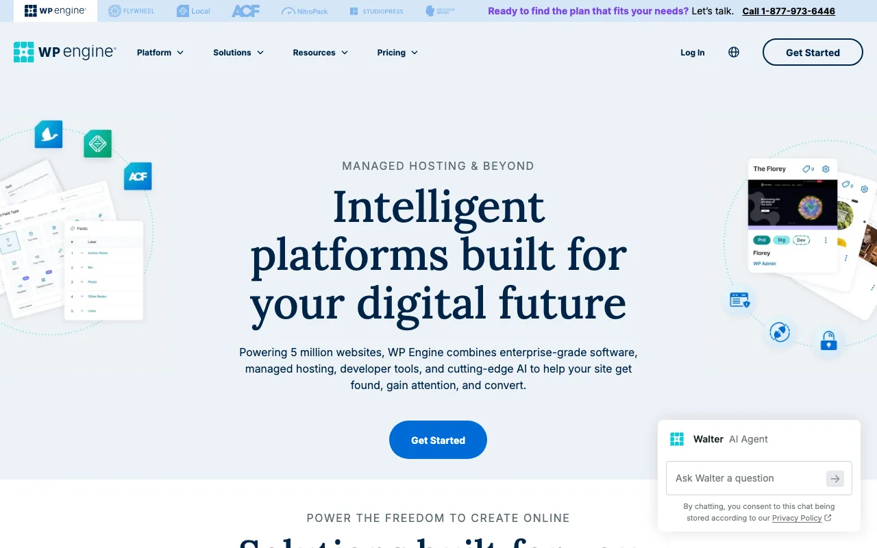 WP Engine homepage