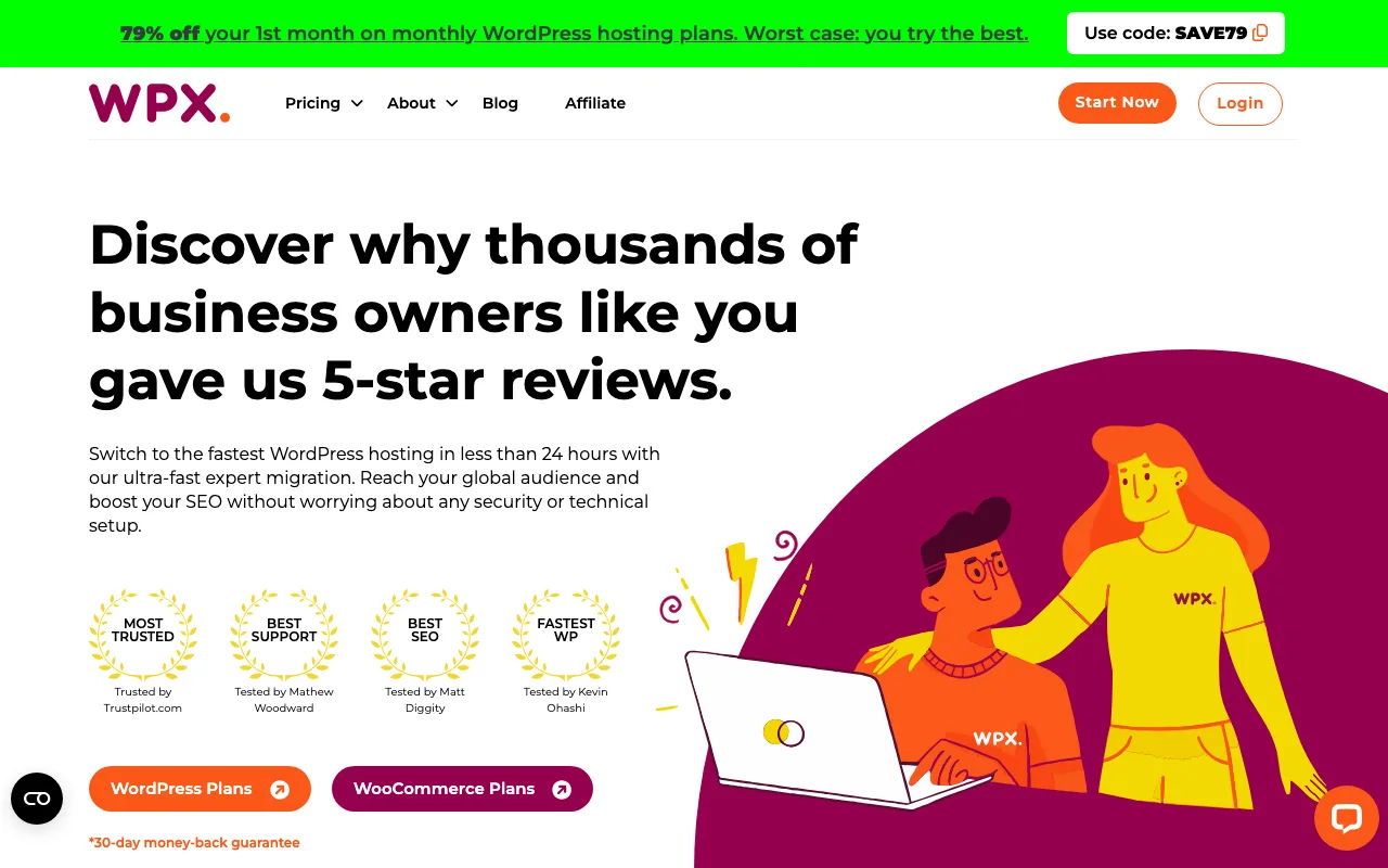 WPX homepage